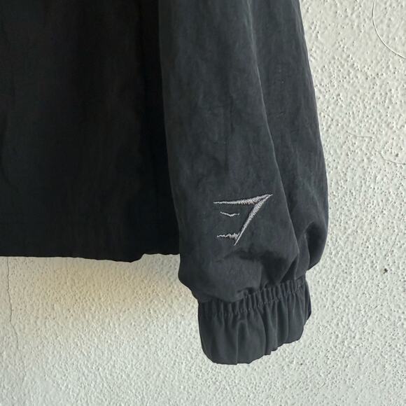 Gym Shark Jacket Rest Day Commute Mens L Snap Front Nylon Coat Athleisure Sporty - Picture 12 of 12